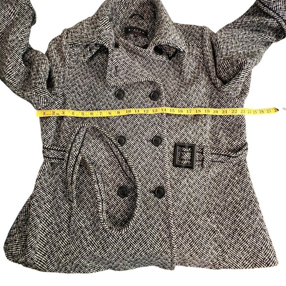 Giacca Herringbone Wool Overcoat Peacoat Polished Preppy Career Size 1X/ XL - Picture 8 of 13